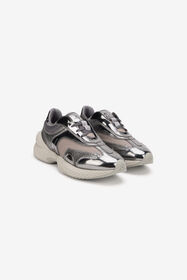 RC Silver Leather Chunky Sneaker WHITE/SILVER WNS013-PZY05