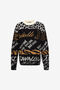 JC Just Cavalli Logo Jacquard Pullover JC Just Cavalli Logo Jacquard Pullover Black/White RRM659-RR153