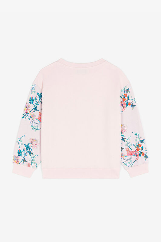 JU RC Monogram-Print Cotton Sweatshirt Pink RJT934-CF050