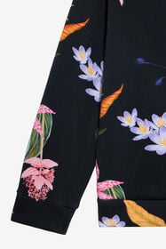 JU Floral Hoodie BLACK VJT69C-5OP32