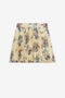 JU Jupe plissée à imprimé jaguar et fleurs JU Jupe plissée à imprimé jaguar et fleurs Jaune QJT304-SQF63