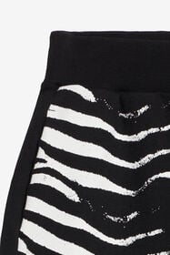 JU Pantalon À Imprimé Zebra Noir UJT25A-CF050