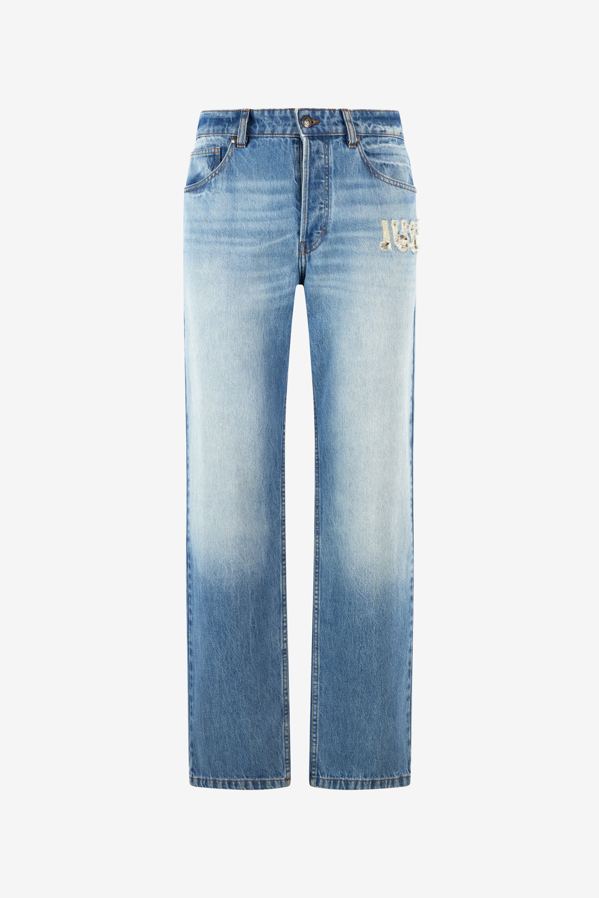 JC Jeans With Destroyed-Effect Logo Light blue UFJ001-UF021