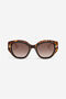 RC Wide and feminine front sunglasses with double ring decoration BLACK TOP+HAVANA UALD05-ID200