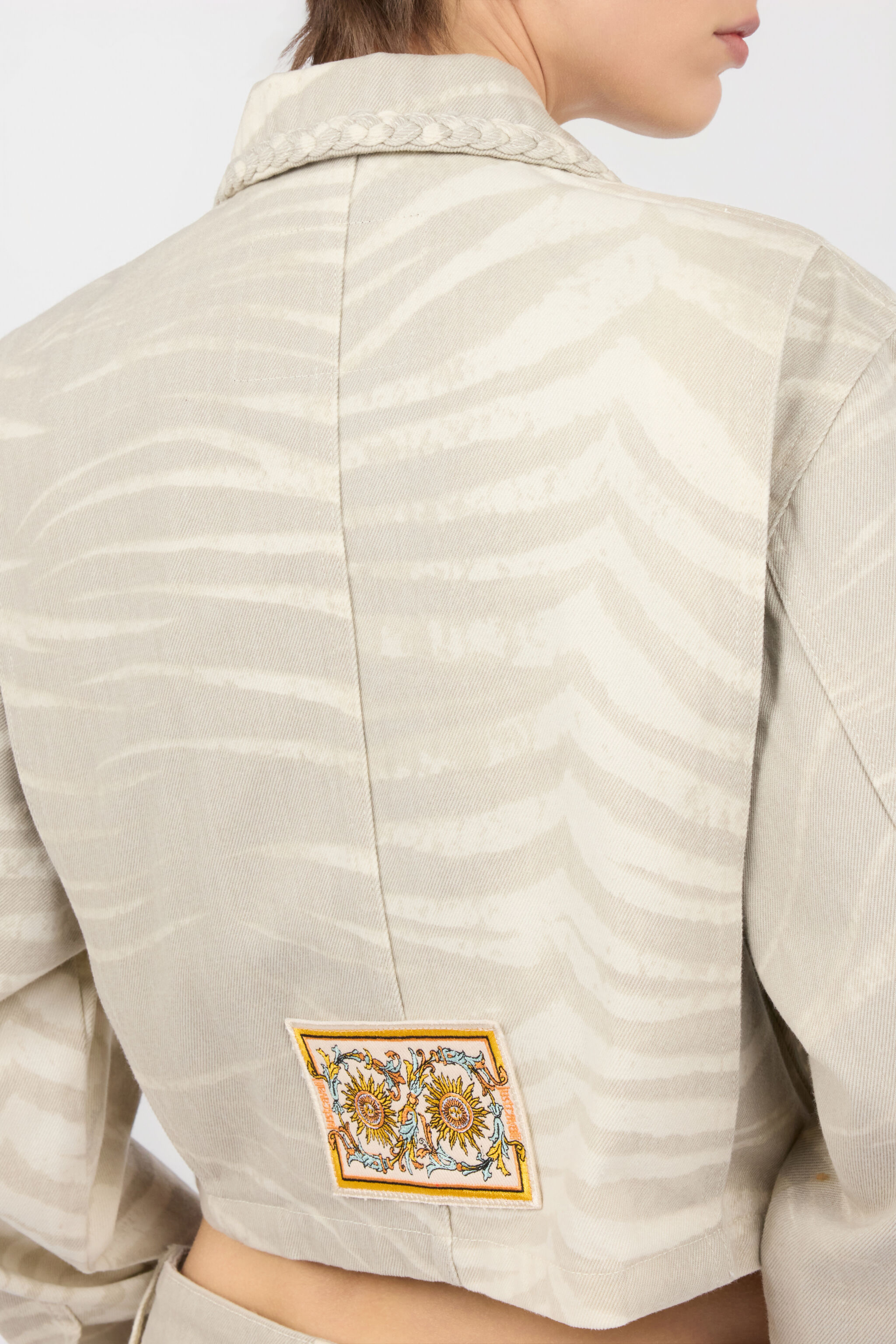 JC Natural Barb Print Jacket JC Natural Barb Print Jacket OFF WHITE WFT347-WF745