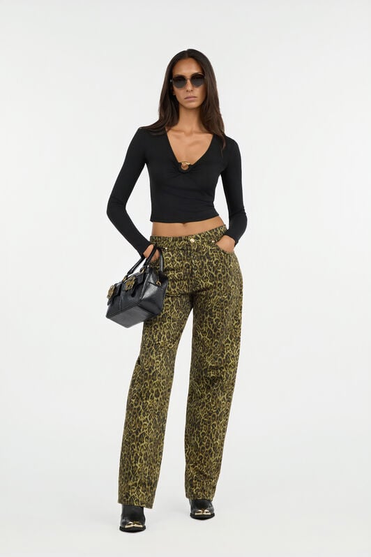 JC Black Lurex Crop Top With Ring Detail JC Black Lurex Crop Top With Ring Detail BLACK VFT213-VF336