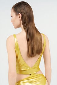 RC One-piece swimsuit with Serpentine detailing LIGHT GOLD WKW007-LL031