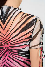 RC Ray Of Paradise Print Top CORAL XKT613-6HM33