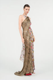 RC Vestido largo de gasa con estampado Florentine Flowers MULTICOLOR WQT109-HER29
