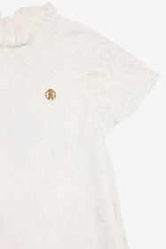 JU Dress With Broderie Anglaise Design White UJT10S-RP001