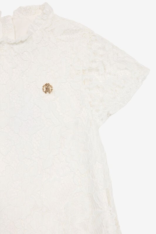 JU Dress With Broderie Anglaise Design JU Dress With Broderie Anglaise Design White UJT10S-RP001