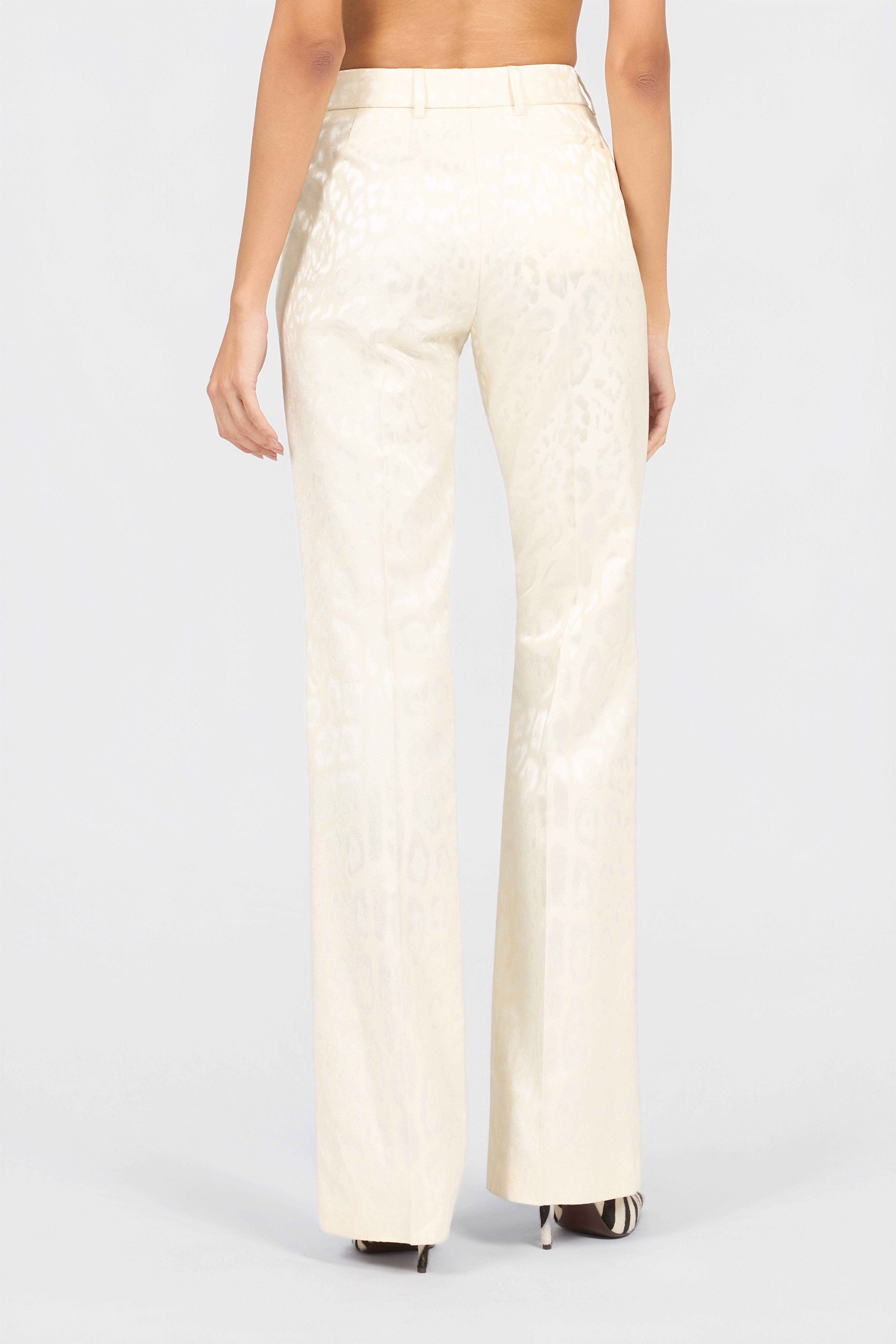 RC Pantaloni Avorio Con Motivo Jaguar RC Pantaloni Avorio Con Motivo Jaguar IVORY XQT207-TJ033
