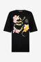 RC Camiseta Con Serpiente Y Flores RC Camiseta Con Serpiente Y Flores Negro OOT62A-JD060