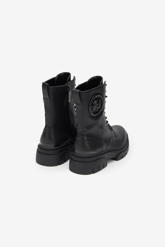 JC Black Combat Boots With Logo JC Black Combat Boots With Logo BLACK RKS214-RK579
