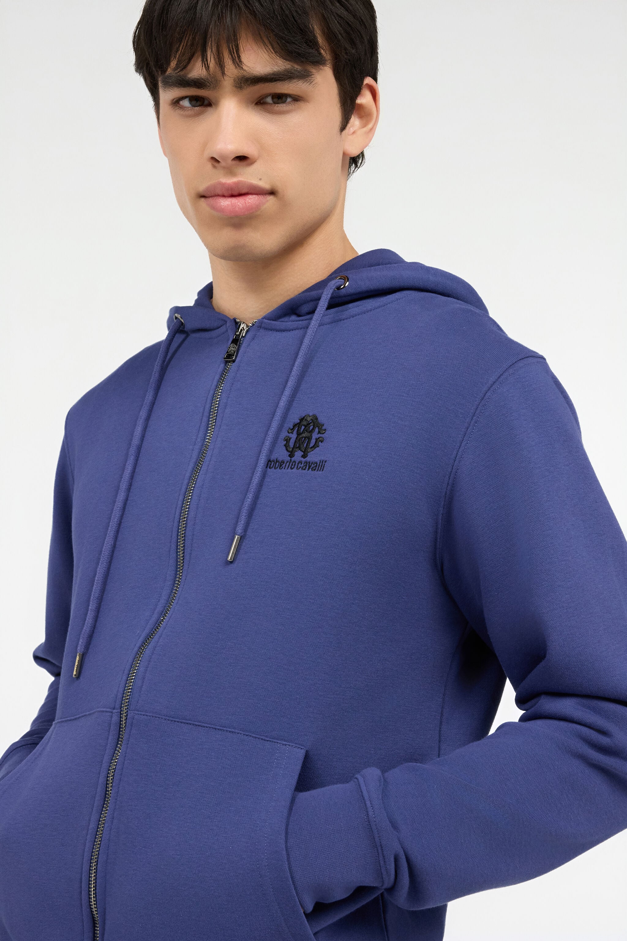 RC Sweat à capuche bleu avec fermeture éclair RC Sweat à capuche bleu avec fermeture éclair NAVY POT69A-CF052
