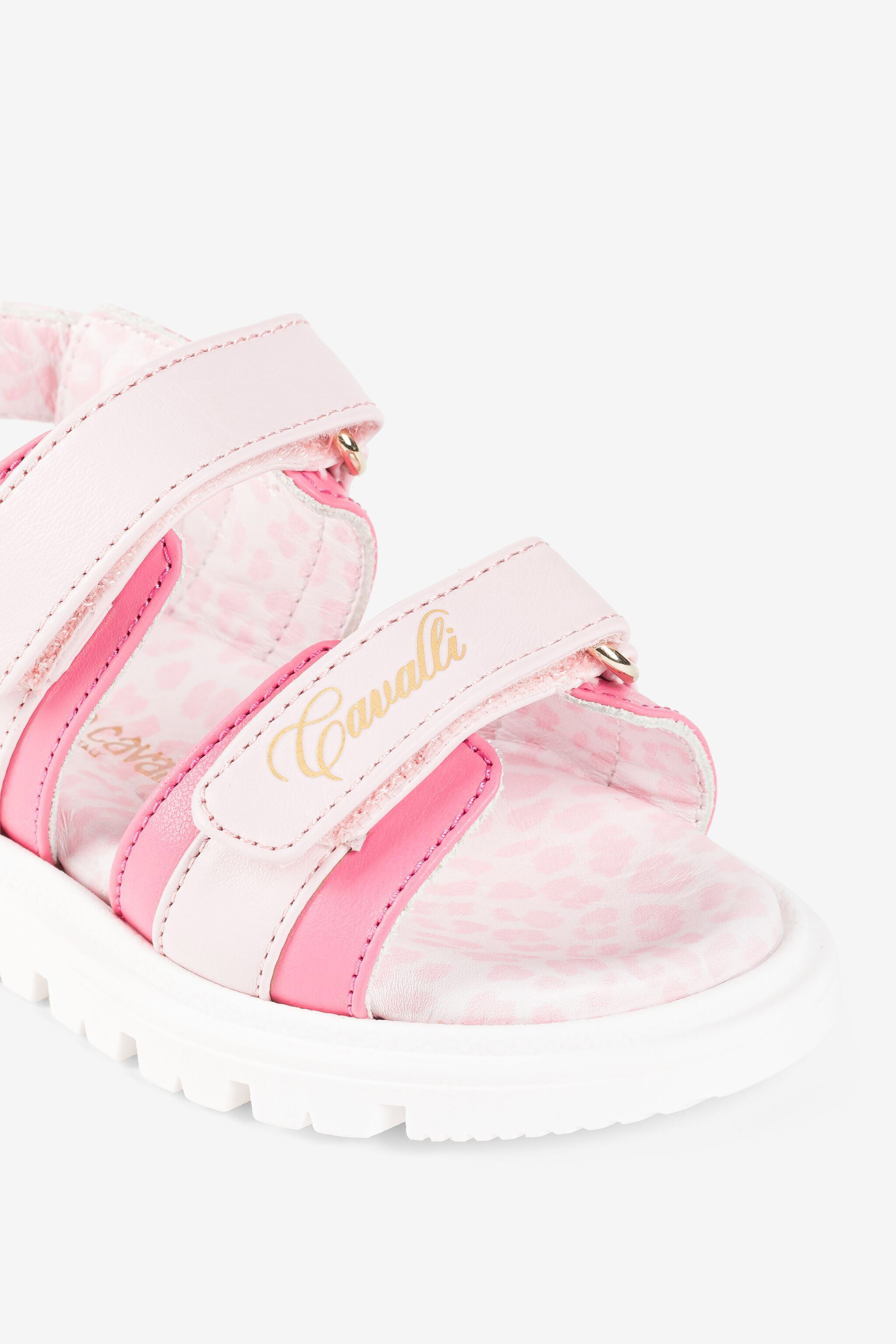 JU Sandalen mit Leoparden-Print und Logo JU Sandalen mit Leoparden-Print und Logo Rosa Q61122-Q0025