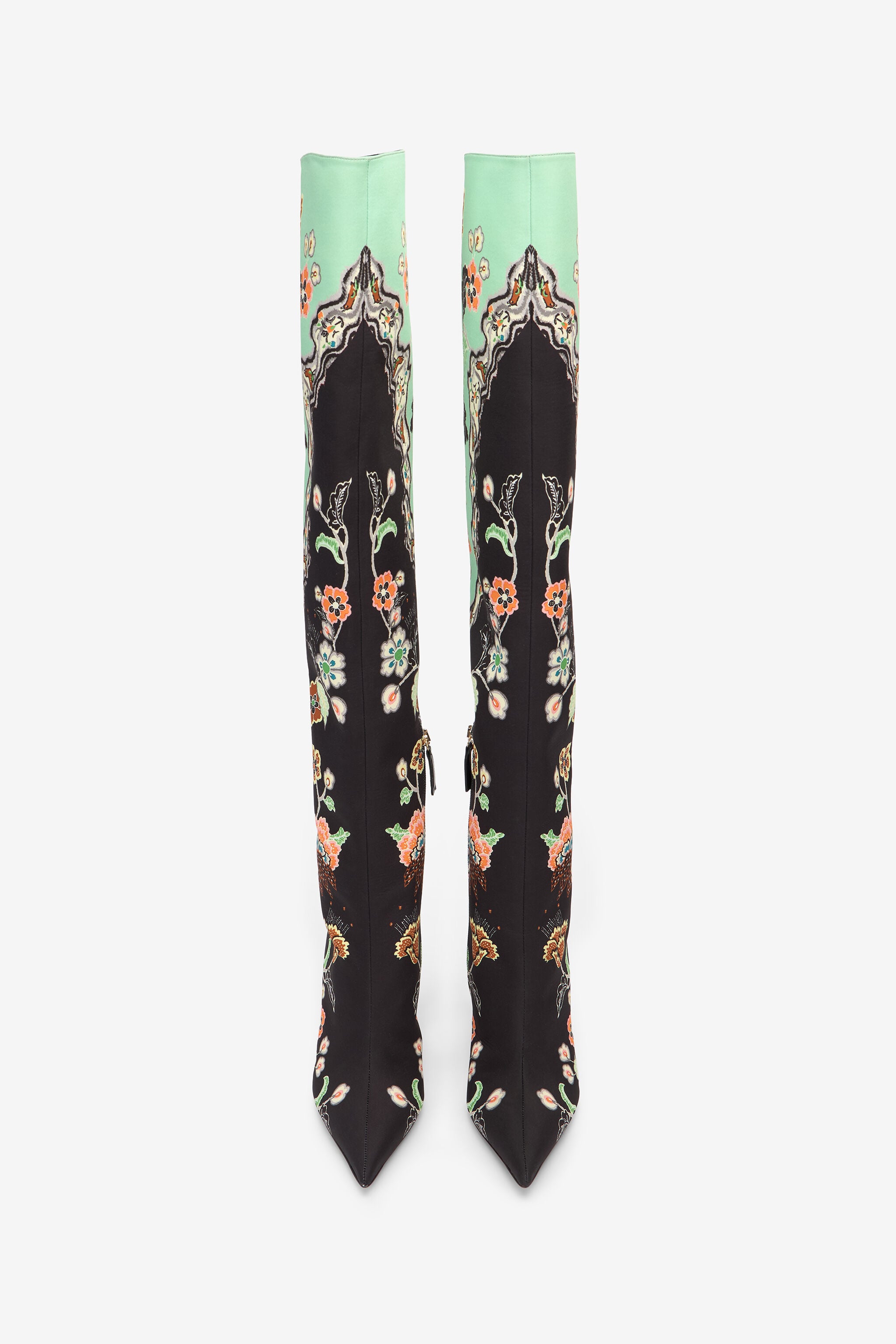 RC Boots in Silk with Kimono Print RC Boots in Silk with Kimono Print BLACK/GREEN VKS019-SE380