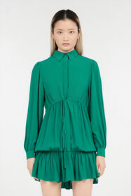 RC Green Dress Mini With Drawstring Waist MALACHITE GREEN QOT10D-VI001
