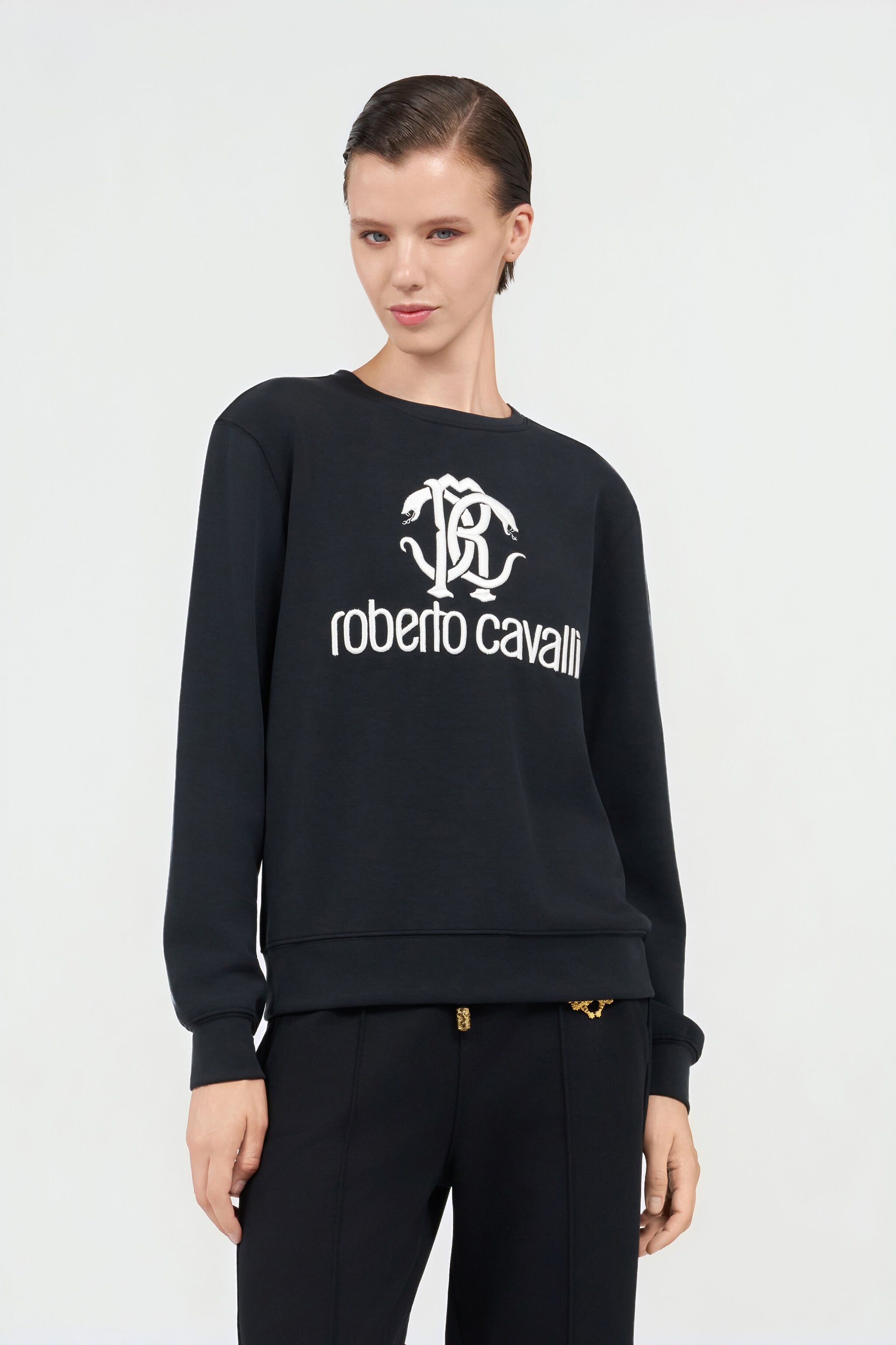RC Schwarzes Sweatshirt mit Logo RC Schwarzes Sweatshirt mit Logo BLACK QOT66A-CF054