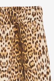 JU Sport Pants With Jaguar Skin Print Light Brown UJT23L-5OO52