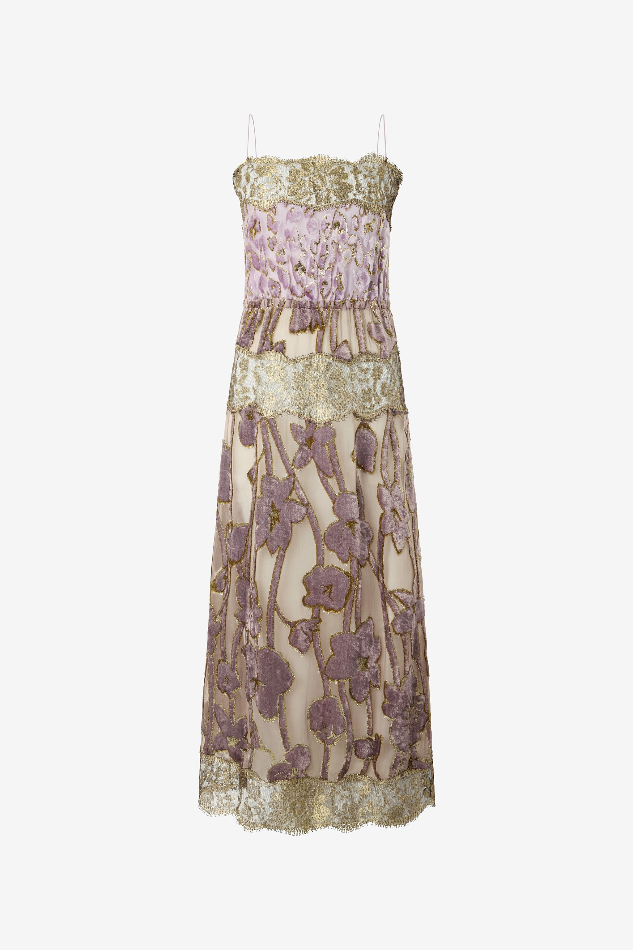 RC Nude And Lilac Dress With Floral Pattern RC Nude And Lilac Dress With Floral Pattern NUDE/LILLA VWT140-FC007