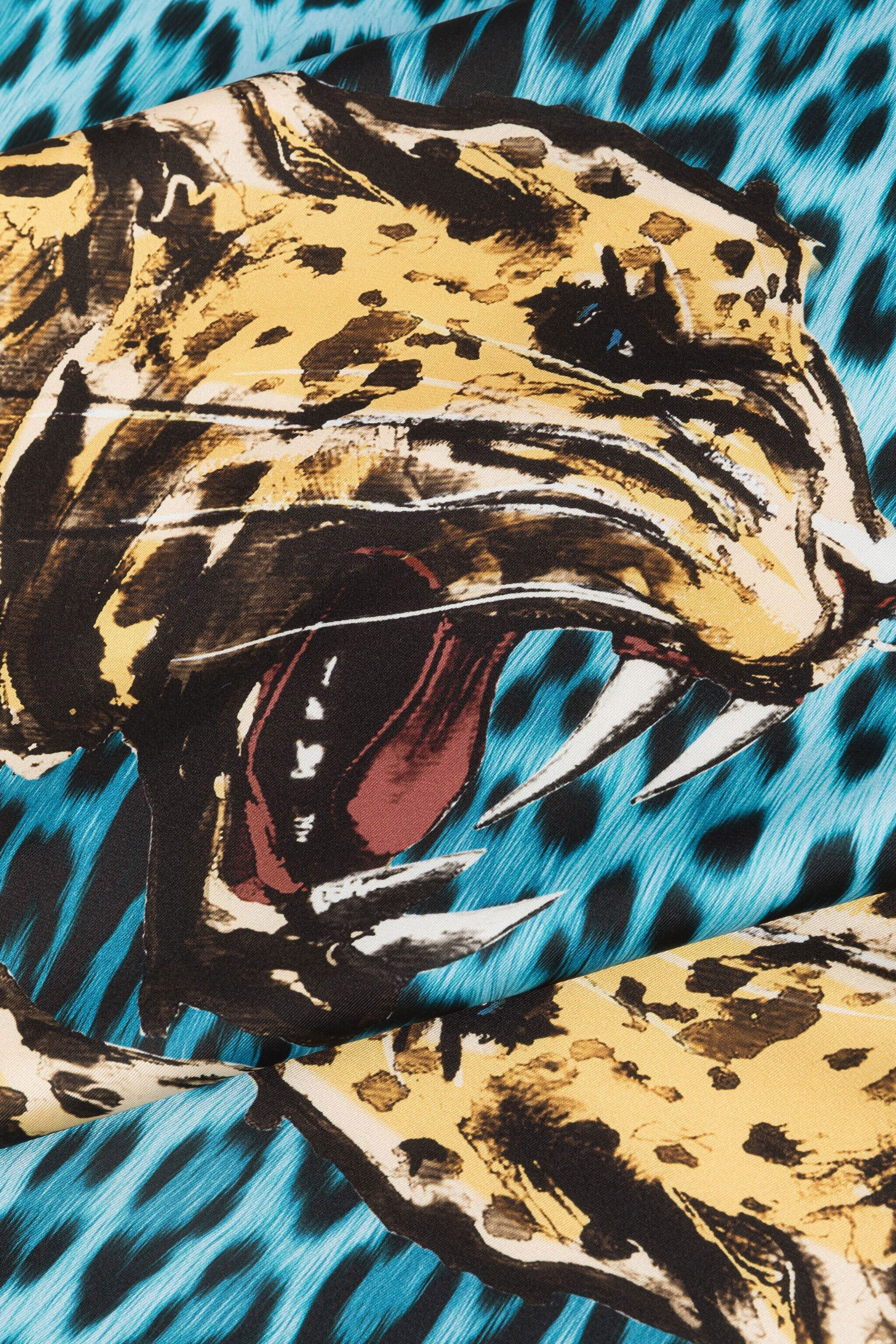 RC Leopard-print beach towel RC Leopard-print beach towel BLU QRH00U-7NF53