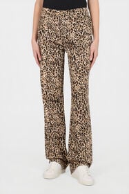 JC Pantaloni in Denim di Cotone con Stampa Leopardata BEIGE VFJ046-VF255