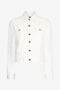 RC Veste en Denim avec Boutons Dorés Blanc UWJ425-DE007
