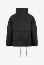 RC Schwarze Kurze Steppjacke mit Goldknopf BLACK TOT40A-FT003