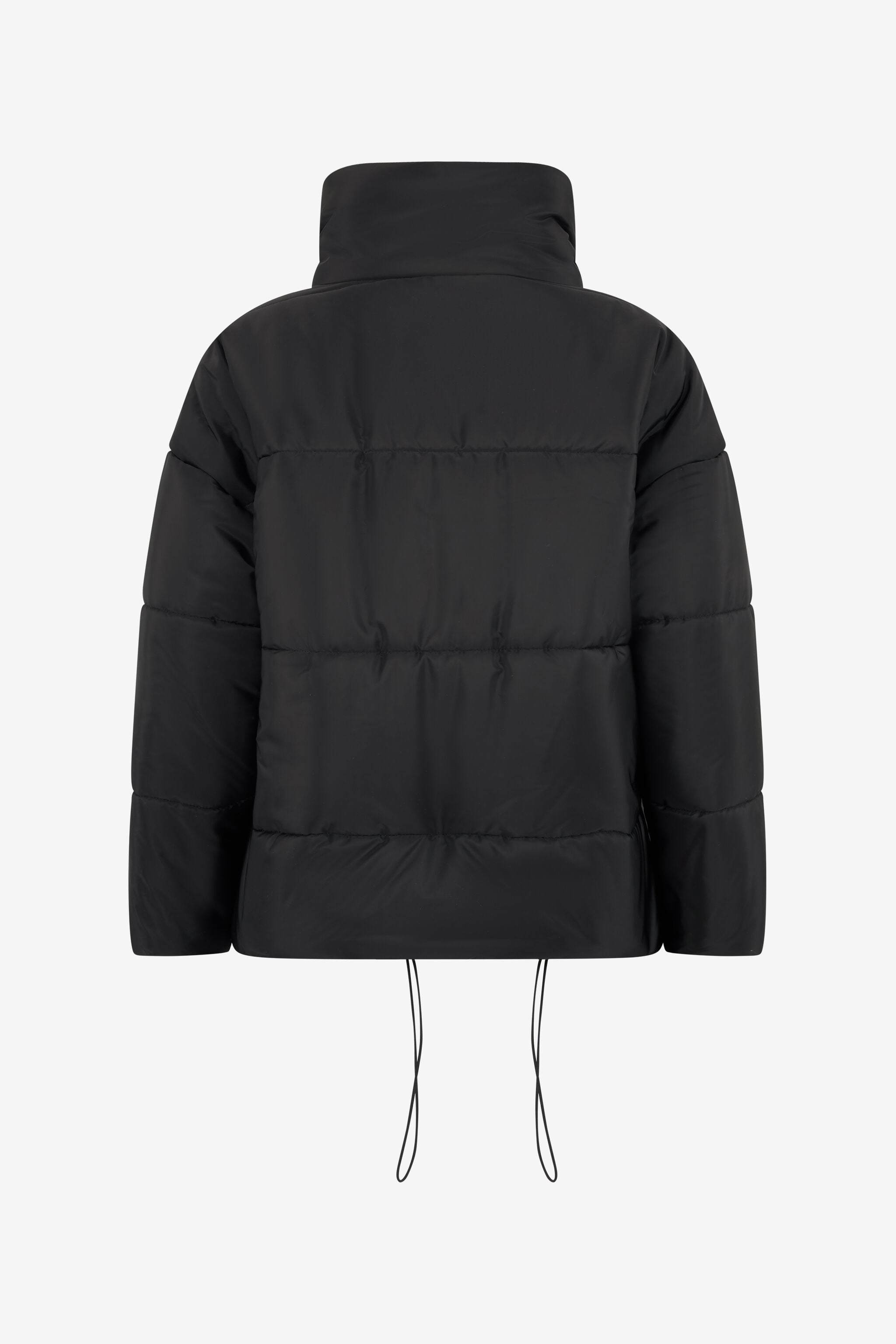 RC Schwarze Kurze Steppjacke mit Goldknopf RC Schwarze Kurze Steppjacke mit Goldknopf BLACK TOT40A-FT003