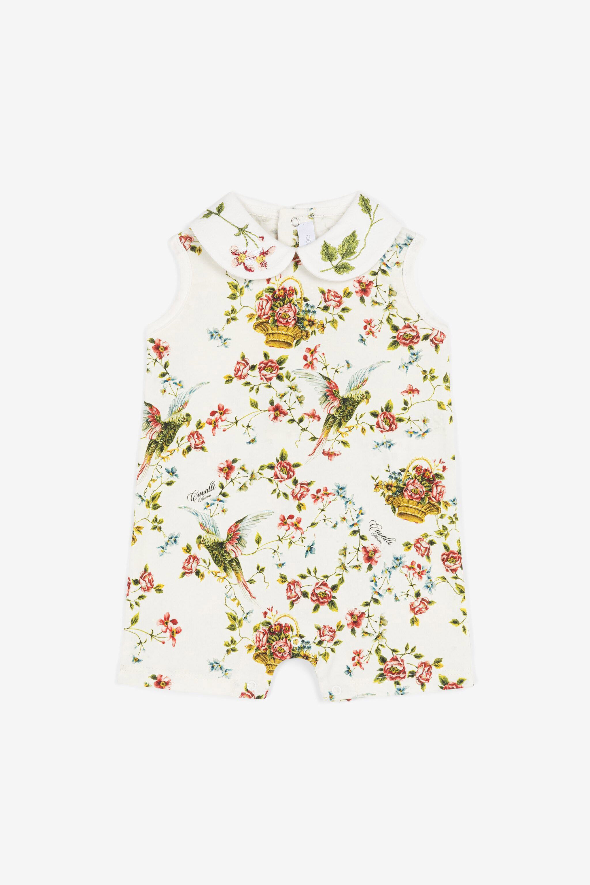 JU Floral-Print Babygrow JU Floral-Print Babygrow White OJT802-JMC78