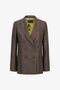 RC Polka Dot Silk Double-Breasted Jacket RC Polka Dot Silk Double-Breasted Jacket LIGHT BROWN SWT400-4QL72