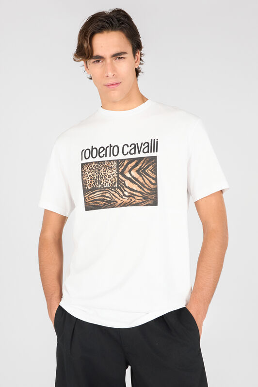 RC Animal print T-shirt with logo White OOT60G-JD060