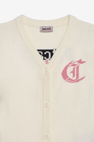 JC Ivory Cardigan with Logo MARSHMALLOW XFM90L-VI011