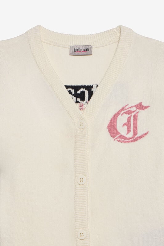 JC Ivory Cardigan with Logo JC Ivory Cardigan with Logo MARSHMALLOW XFM90L-VI011