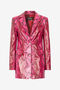 RC Veste À Imprimé Python Effet Brillant RC Veste À Imprimé Python Effet Brillant Fuchsia UKP400-PN053