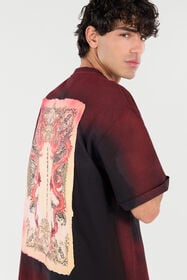 RC Mottled Effect T-Shirt With Dragons And Logo WHITE RED BLACK VNT62G-JD060