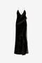 RC Robe Nuisette En Velours Avec Volants En Mousseline De Soie RC Robe Nuisette En Velours Avec Volants En Mousseline De Soie BLACK XWT115-VL067