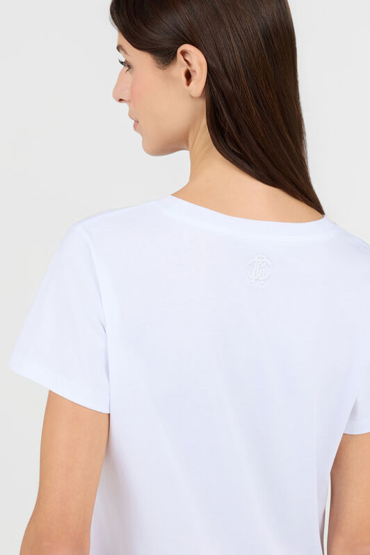 RC Weißes T-Shirt mit Leoparden-Grafik RC Weißes T-Shirt mit Leoparden-Grafik WHITE TOT60B-JD003