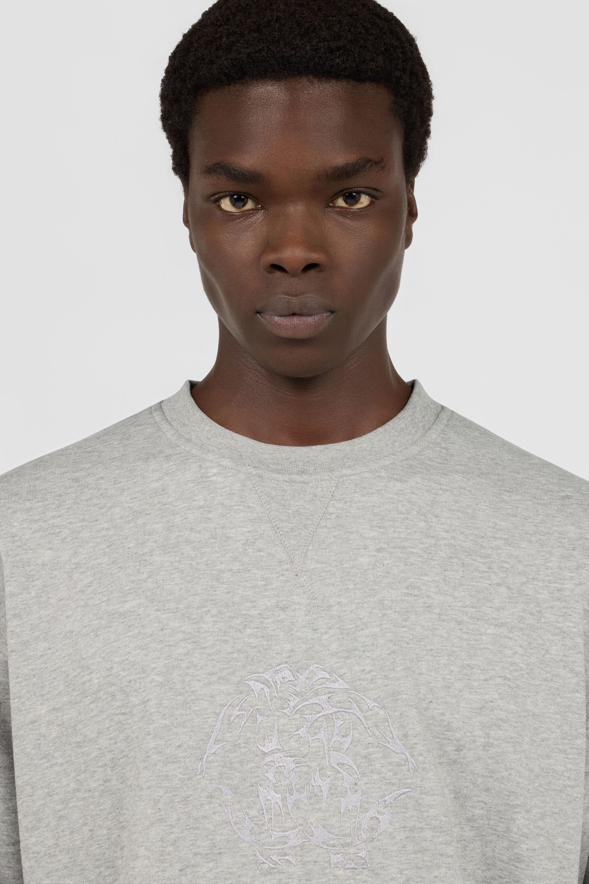 RC Rundhals-Sweatshirt in Grau mit Logo RC Rundhals-Sweatshirt in Grau mit Logo GREY MELANGE TOT66C-CF062