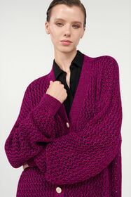 RC Cardigan in Maglia Lurex FUCHSIA WQM907-MO011