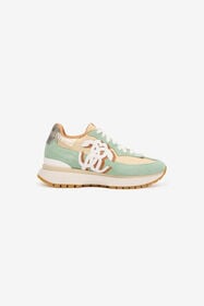 RC Sneakers with Contrasting Back and Mirror Snake Monogram Light green UKS032-PZM01