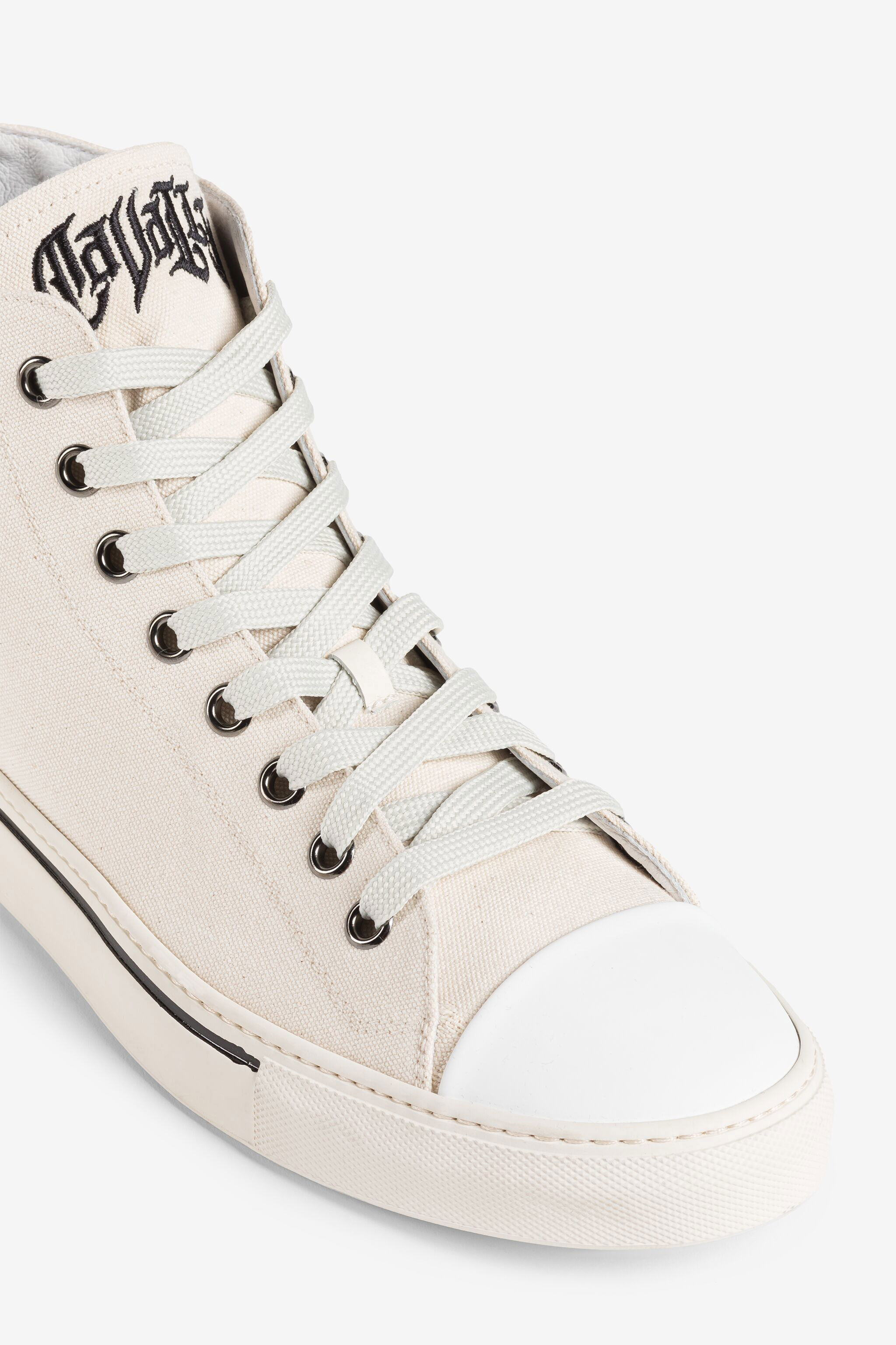 RC Hi-Top-Sneakers mit Jaguar und Logostickerei RC Hi-Top-Sneakers mit Jaguar und Logostickerei Elfenbein QRS133-LG112