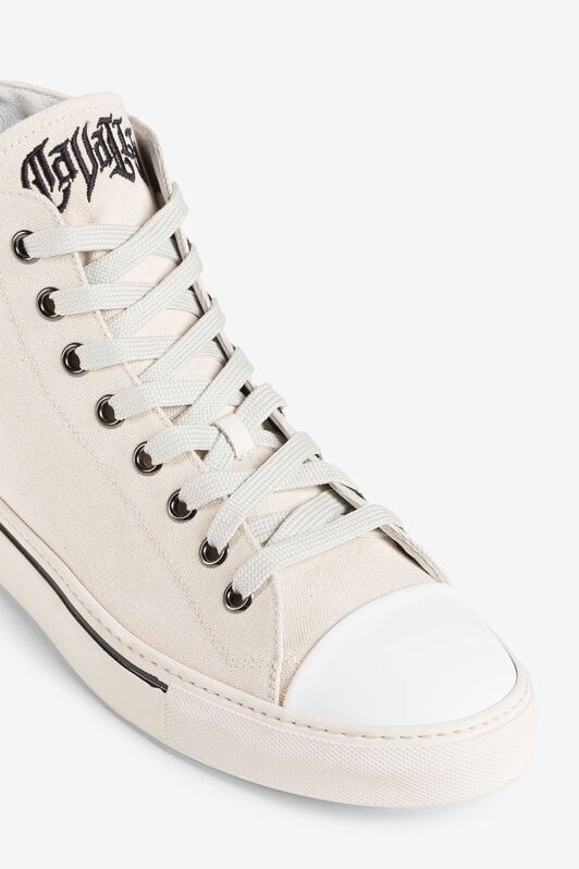RC Hi-Top-Sneakers mit Jaguar und Logostickerei RC Hi-Top-Sneakers mit Jaguar und Logostickerei Elfenbein QRS133-LG112