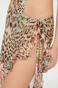 RC Jaguar Roses Print Sarong NATURAL XQW035-HNT24