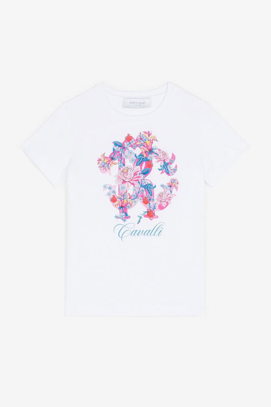 JU RC Monogram-Print Cotton T-Shirt JU RC Monogram-Print Cotton T-Shirt White RJT638-JD001