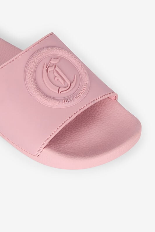 JC Sliders With JC Monogram And Logo JC Sliders With JC Monogram And Logo Pink UFS044-UF366