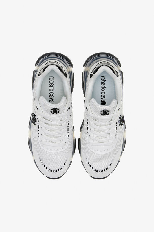 RC Sneaker mit Zebra-Print und Monogram RC Weiß NOS00F-FTO03