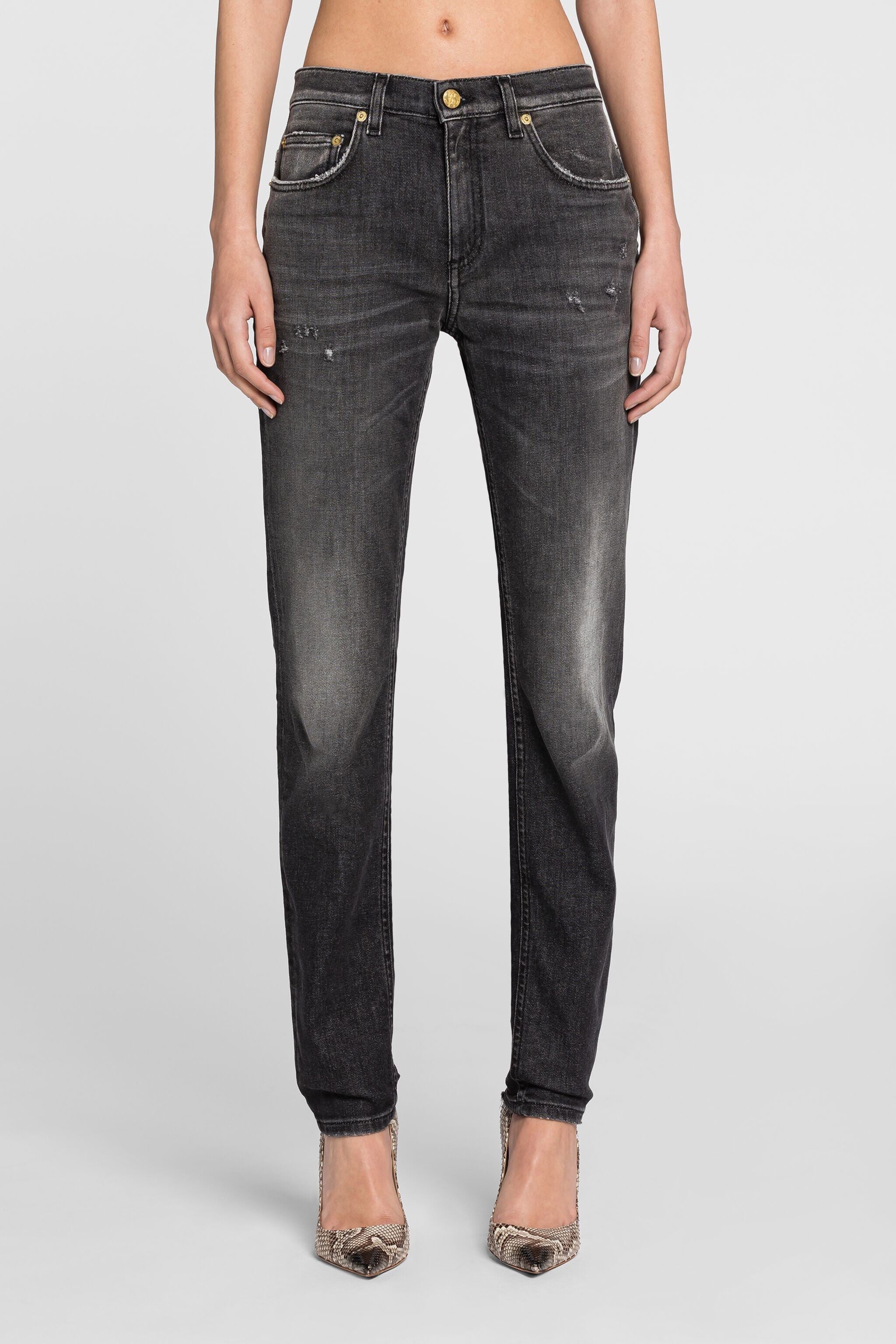 RC Schmal geschnittene Jeans Schwarz PKJ232-DN002