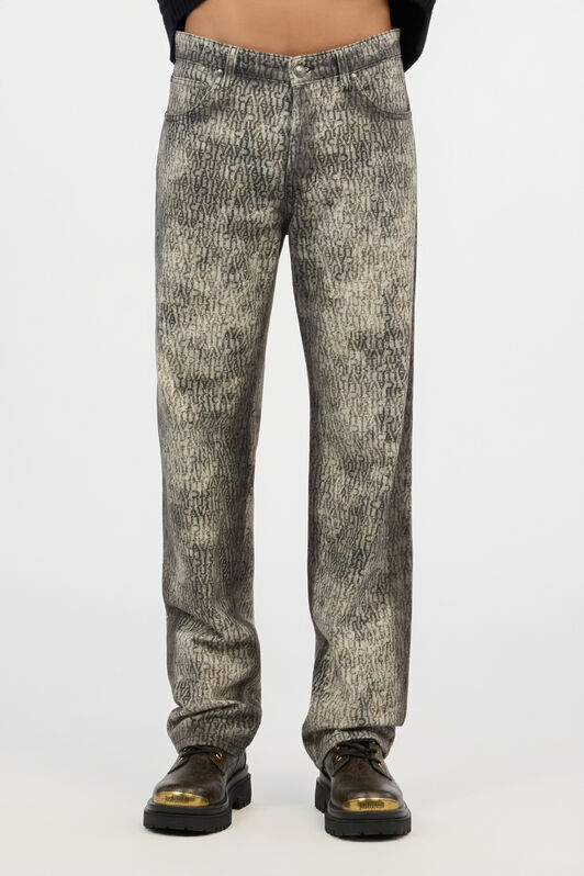 JC All-Over Logo Print Jeans BLACK VFJ009-VF028